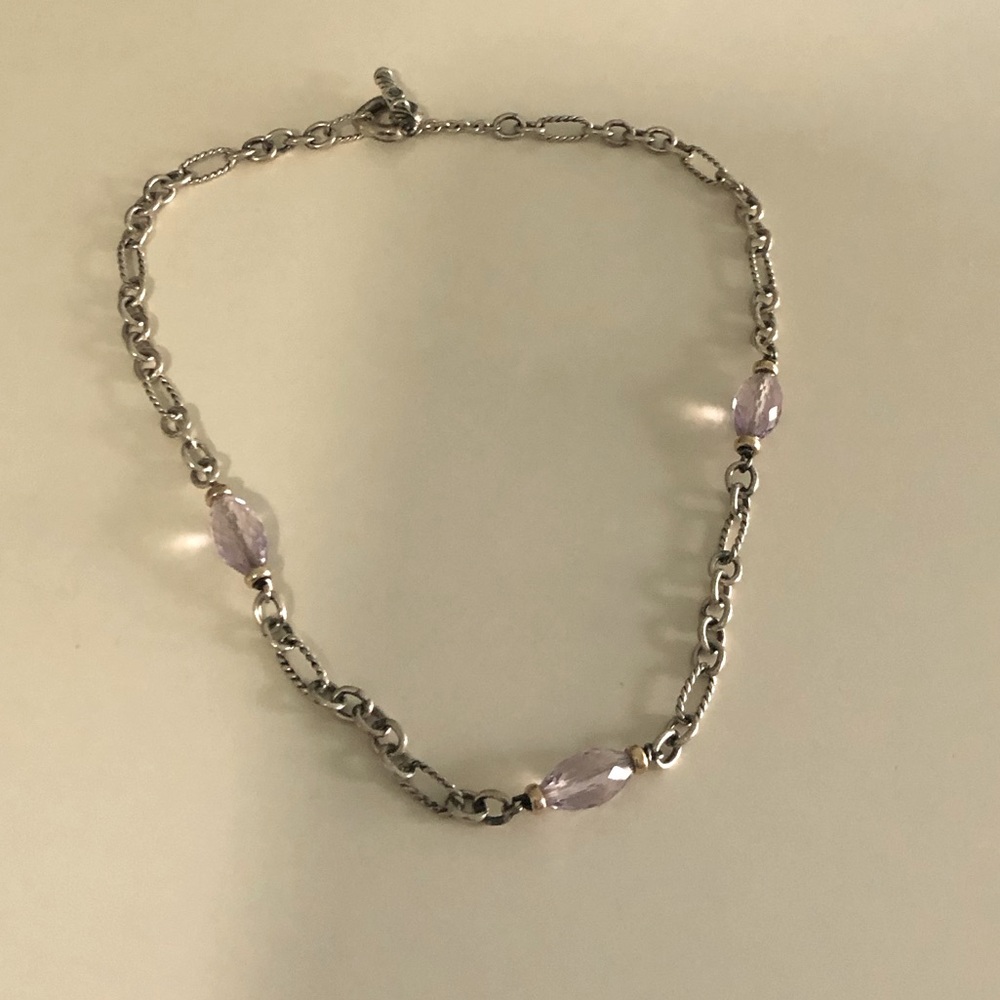 David Yurman pink quartz necklace